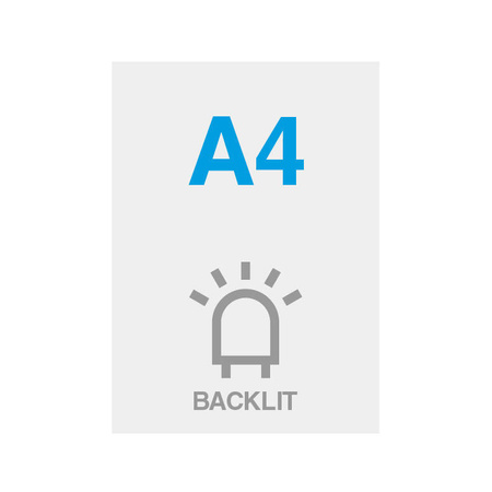 Premium Rückseitelit PP Folie 200g/m2, Satin Oberfläche, A4 (210x297mm)