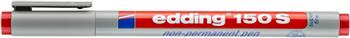 Foliopis zmywalny e-150 S EDDING, 0,3 mm, czerwony