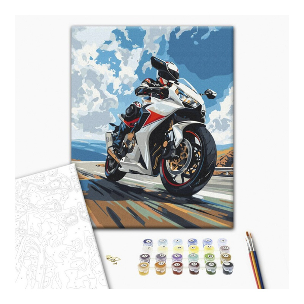 Malowanie po numerach BRUSHME, 40x50 cm, droga do chmur, 1 szt., w pudełku