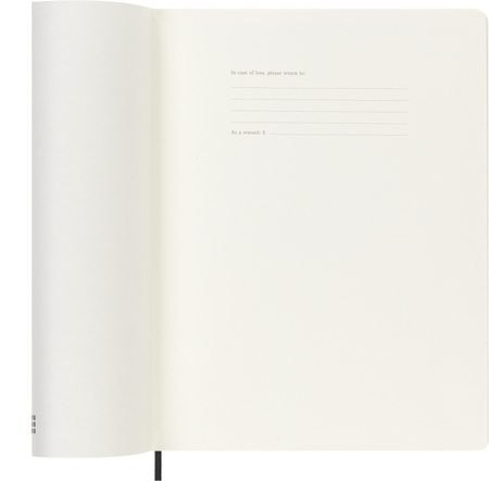Kalendarz miesięczny MOLESKINE 2026, 12M, XL, miękka oprawa, 19x25cm, czarny