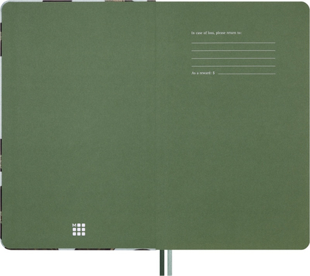 Notes MOLESKINE Snake Leaves 2025, L, 13x21cm, w linie