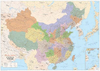 Chiny. Mapa ścienna Chin administracyjno drogowa 1:4,5 mln. 134x95 cm