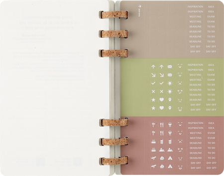 Kalendarz tygodniowy/miesięczny na spirali MOLESKINE 2026, 12M, L, miękka oprawa, 13x21cm, czarny