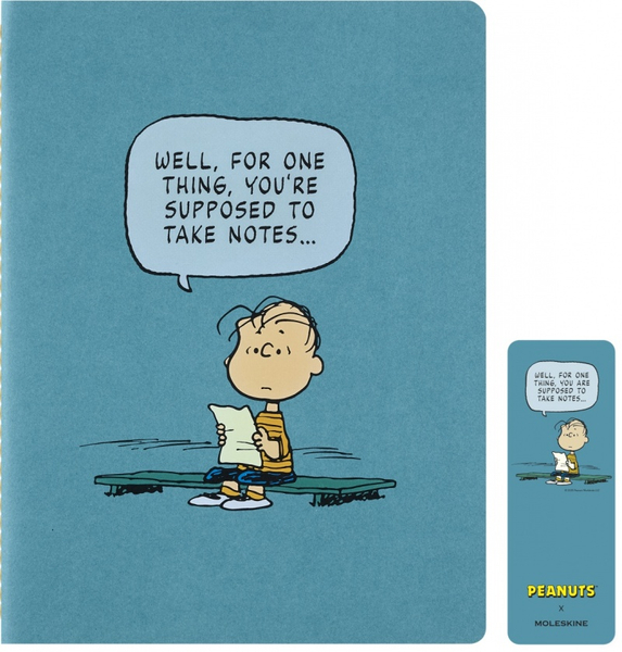 Zeszyt MOLESKINE Peanuts Linus Single Cahier, XL, 19x25cm, w linie, edycja limitowana