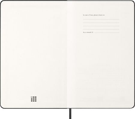 Kalendarz tygodniowy vertykalny MOLESKINE Pro 2026, 12M, L, twarda oprawa, 13x21cm, czarny