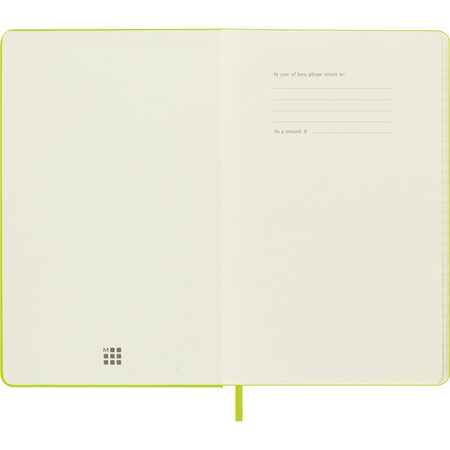 Notes MOLESKINE Classic L (13x21cm), w linie, twarda oprawa, 240 stron, lemon green