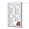 Outdoor Menu Case LED Illuminated With Logo Panel Portrait 1x A4