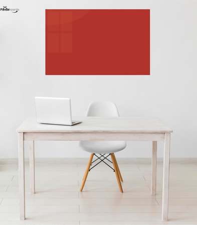 Magnetic glass board 180x120 cm RED