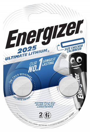 Bateria specjalistyczna ENERGIZER Ultimate Lithium Coins, CR2025, 3V, 2szt.