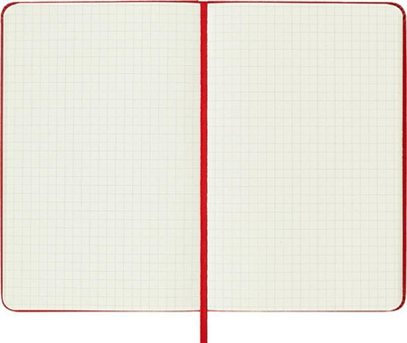 Notes MOLESKINE Classic M, 11,5x18 cm, w kratkę, twarda oprawa, scarlet red, 208 stron, czerwony