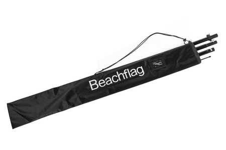 Beachflag Alu Wind Komplett-Set Geöffnet Braun Deutsch