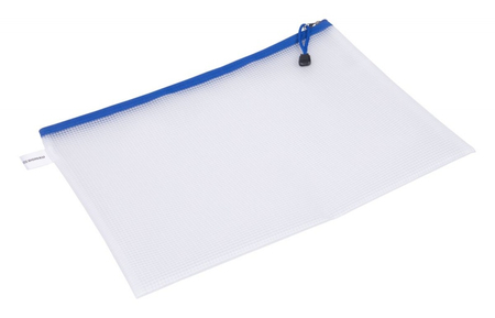 Torebka DONAU Zipper Bag, A4, 343x246 mm, EVA, z suwakiem, niebieska