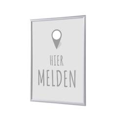 Snap Frame A1 Complete Set Sign In Here Grey Dutch