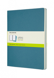 Zestaw 3 zeszytów MOLESKINE Cahier Journals, XL, 19x25cm, gładki, 120 stron, brisk blue