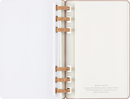 Kalendarz tygodniowy/miesięczny na spirali MOLESKINE 2026, 12M, L, twarda oprawa, 13x21cm, crush almond
