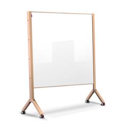 Tablica moderacyjna MemoBe Idea, suchościeralna magnetyczna, rama drewniana z olchy, 150 x 120 x H180 cm