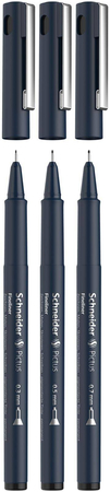 Zestaw cienkopisów SCHNEIDER Pictus, 3 szt., czarne, mix grubości