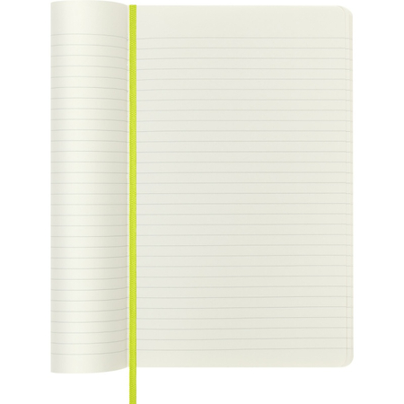 Notes MOLESKINE Classic L (13x21cm), w linie, miękka oprawa, 192 strony, lemon green