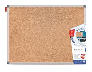 Tablica korkowa MEMOBE, rama aluminiowa Classic, 90x60 cm
