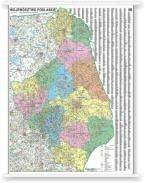 Mapa magnetyczna województwa Podlaskiego 1:180 tys. - 100 x 120cm