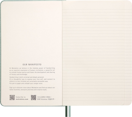 Notes MOLESKINE Snake 2025, L, synt. skóra węża, w linie, 13x21 cm, w pudełku, zielony