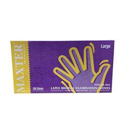 Rękawice lateksowe bezpudrowe MAXTER, 100 szt., L