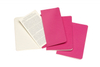 Zestaw 3 zeszytów MOLESKINE Cahier Journals, P, 9x14cm, w linie, 64 strony, kinetic pink