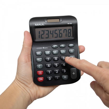 KALKULATOR BIURKOWY JUNIOR MJ 550, 8-POZYCYJNY, CZARNY MAUL