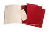 Zestaw 3 zeszytów MOLESKINE Cahier, XL, 19x25cm, w linie, 120 stron, cranberry red