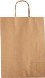 Torebka na prezenty KRAFT, papierowa, 31x11x42 cm, gr. 125g/m2, brązowa