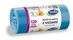 Worki na śmieci STELLA, z uszami, 120 l, 20 szt., niebieskie, niebieski