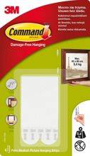 Rzepy COMMAND™ (17201 PL), do wieszania obrazów, średnie, 4 szt., białe