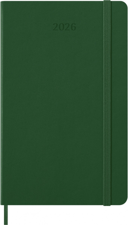 Kalendarz dzienny MOLESKINE 2026, 12M, L, twarda oprawa, 13x21cm, myrtle green