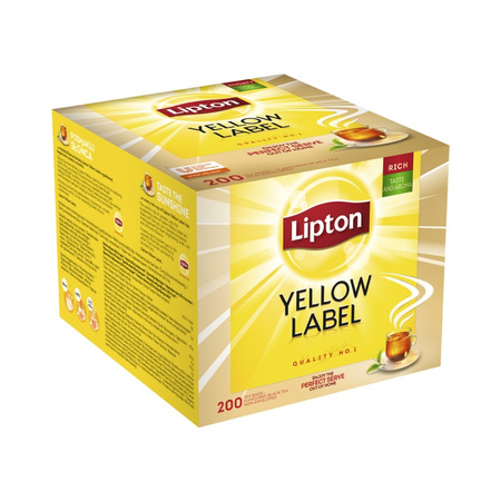 Herbata LIPTON czarna, Yellow Label, 200 torebek