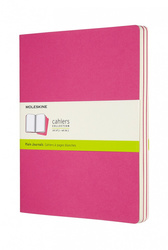 Zestaw 3 zeszytów MOLESKINE Cahier, XL, 19x25cm, gładki, 120 stron, kinetic pink