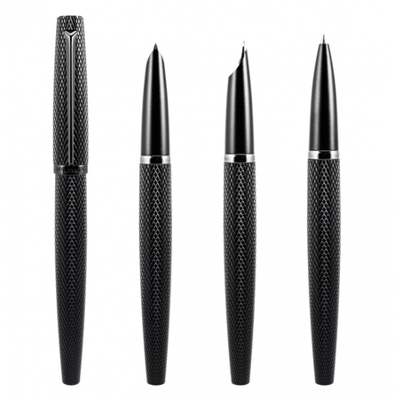 Pióro wieczne DIPLOMAT Viper, guilloche, F, czarne