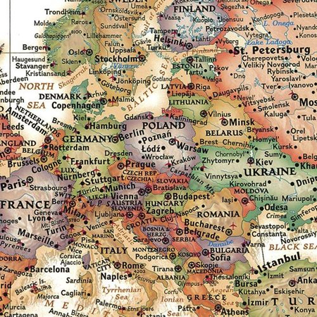 Mapa ścienna Świata polityczna ekskluzywna 1:22 mln. 180x120 cm National Geographic