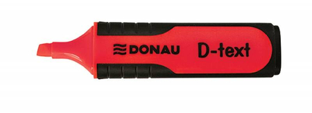 Zakreślacz DONAU D-Text, 1-5mm (linia), eurozawieszka, czerwony