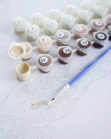 Malowanie po numerach BRUSHME, 40x50 cm, Słoneczniki Van Gogh, 1 szt., w pudełku