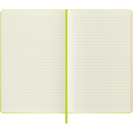 Notes MOLESKINE Classic L (13x21cm), w linie, twarda oprawa, 240 stron, lemon green
