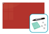 Magnetic glass board 150x100 cm RED