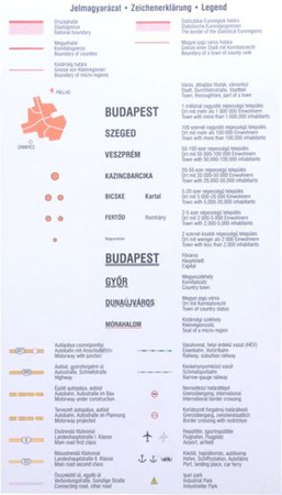 Węgry. Mapa Węgier ścienna