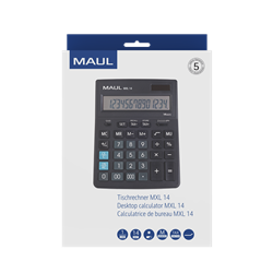 KALKULATOR BIURKOWY BUSINESS MXL 16, 16-POZYCYJNY, OBLICZANIE PODATKU, CZARNY MAUL
