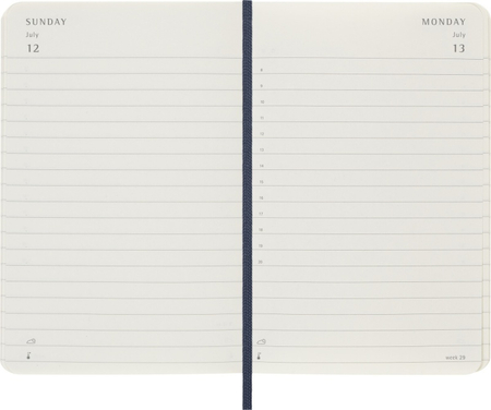 Kalendarz dzienny MOLESKINE 2026, 12M, P, miękka oprawa, 9x14cm, sapphire blue