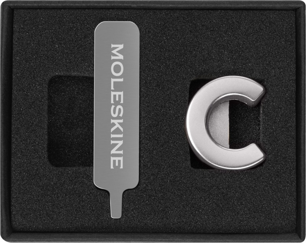 Przypinka MOLESKINE C, srebrna