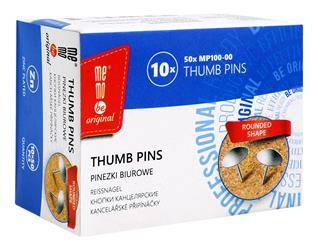 Pinezki srebrne MemoBe 50 szt. op.kartonowe