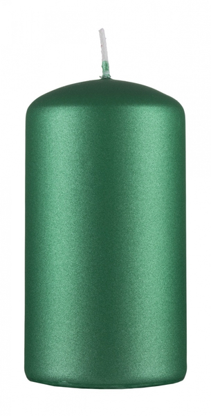 Świeca słupek DONAU HOME Standard Lakier, 60x115mm, zielony metaliczny mat