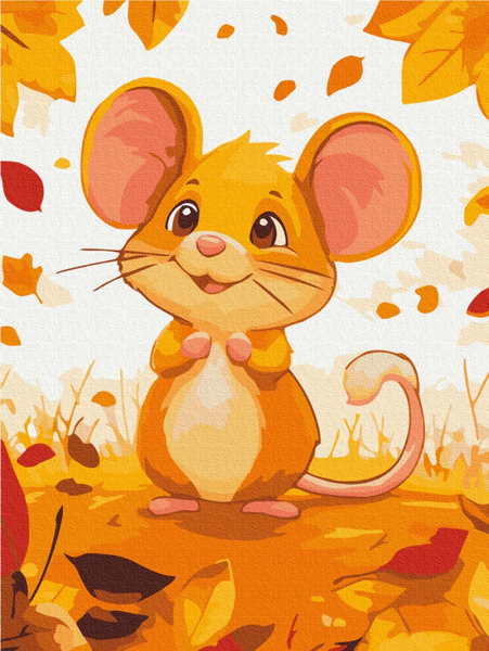 Malowanie po numerach BRUSHME, 30x40 cm, kids, myszka, 1 szt.