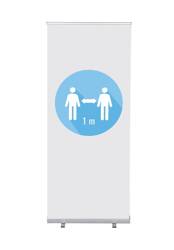 Roll-Banner Budget 85 Complete Set 1 Meter Distance White