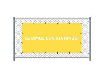 Zaun-Banner 200 x 100 cm Wir Stellen Ein Spanisch Gelb